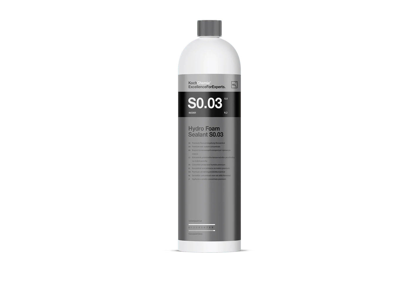 德國Koch Chemie Hydro Foam Sealant S003濃縮泡沫鍍膜劑1公升
Koch Chemie S003濕式施工密封保護適用漆面玻璃塑料表面
Hydro Foam Sealant濃縮泡沫鍍膜劑創造深邃光澤防止塑料褪色
德國製造泡沫鍍膜劑以1比50至150比例稀釋後噴塗施工
Koch Chemie S003適用於洗車後潮濕表面進行密封保護處理
Hydro Foam Sealant可維護可摺疊車頂並確保玻璃表面能見度
濃縮泡沫鍍膜劑定期使用有助於顯著保持車輛市場價值
Koch Chemie S003施工後散發水果櫻桃香味提升使用體驗
泡沫鍍膜劑適合專業店家與DIY車主進行簡易鍍膜保護
德國Koch Chemie Hydro Foam Sealant香港汽車護理產品推薦