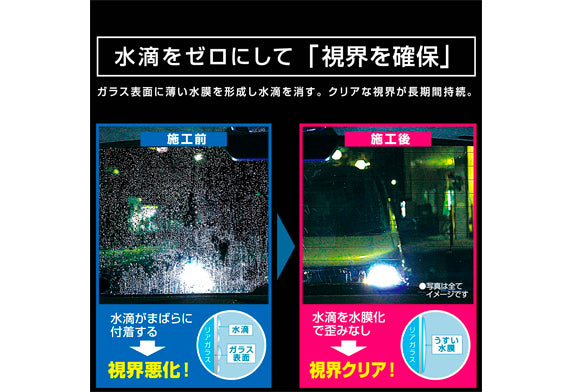 汽車玻璃親水鍍膜(車窗及車尾玻璃專用)