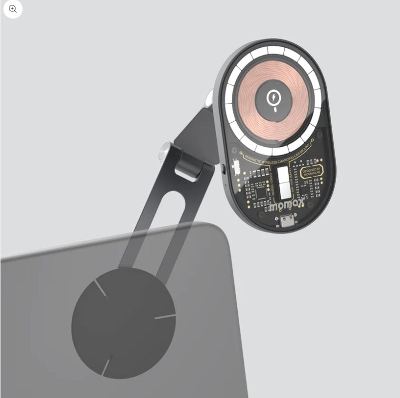 MOMAX 汽車冷氣出風口無線充電差電手提電話手機支架 汽車用品 MagSafe wireless charging 汽車用品