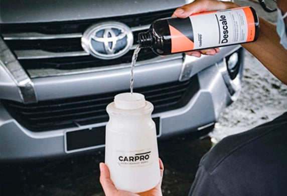 Carpro Descale 除礦洗車液 去除水垢 水漬 清理陳舊殘餘鍍膜車身蠟潑水劑疏水層抗水驅水劑等等 – Project-Auto.com