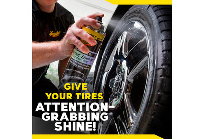 Meguiar's 美光 洗車用品 汽車車呔鍍膜劑 汽車用品 快速施工 施工簡單 操作簡便 425ml 15oz 美國製造 美國原裝 合成聚合物配方 先進樹脂技術 防水聚合物 高級矽酮 抗臭氧劑 抗臭氧防護 防止開裂 防止褪色 防止老化 防止變色 防止龜裂 保護輪胎 延長輪胎壽命