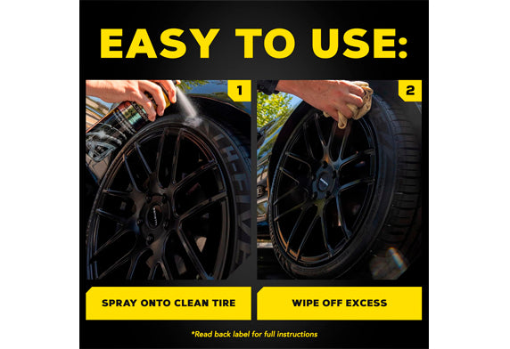 Meguiar's 美光 洗車用品 汽車車呔鍍膜劑 汽車用品 輪胎需乾燥 使用前搖勻 距離6-12英吋 均勻噴灑 自然乾燥 多餘擦拭 定期維護 汽車精品 清潔護理用品 汽車保養品