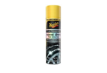 Meguiar's 美光 洗車用品 汽車車呔鍍膜劑 汽車用品 極品輪呔輪胎鍍膜 輪胎鍍膜 輪胎光澤劑 輪胎亮光劑 輪胎護理 輪胎保養 輪胎美容 輪胎上光 Insane Shine Hot Shine G13815 最高光澤輪胎鍍膜 極致光澤 濕亮光澤 鏡面光澤 濕潤外觀 剛澆水般濕潤 深邃黑色 深黑色光澤 持久光澤 光澤維持數週 氣霧罐 噴霧式 免擦拭 噴後即走 噴後即乾