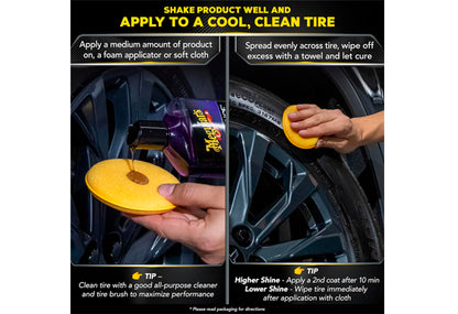 Meguiar's Endurance High Gloss Tire Protectant 美光 輪呔特光亮持久保護液 不黏塵 防止噴濺 消除滴落 消除垂流 不留斑點 不弄髒車道 凝膠配方 厚實啫喱 大分子聚合物 噴霧式 容易使用 使用簡便 473ml 容量473毫升 美國製造 美國原裝 原裝正貨 Meguiars香港 美光香港