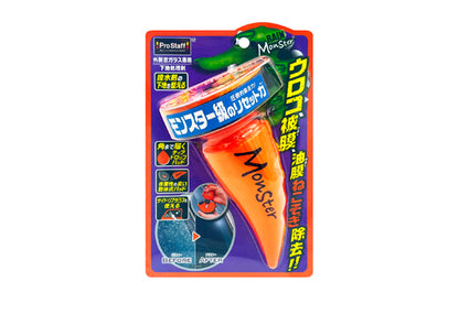 日本ProStaff玻璃油膜水垢清潔劑A-75，香港現貨發售。本品為專為汽車外部玻璃研發的強效清潔劑，能輕鬆去除頑固水垢、油膜及舊鍍膜塗層。特殊研磨劑與專用水滴形清潔墊產生協同效應，能快速且徹底地清潔大面積擋風玻璃及難以觸及的角落，後窗與側窗同樣適用。可作為撥水塗層施工前的基底處理，顯著提升後續撥水塗層的效果與持久性。香港潮濕多雨，玻璃油膜嚴重影響夜間與雨天視野，本品能有效應對。Project-Auto香港汽車用品網店，滿HK$168免運費。