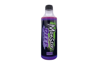 日本Prostaff Monster Force Acid水垢清潔洗車液，酸性配方針對硬水漬、蟲殼與花粉設計。濃密泡沫有效清潔，不傷鍍膜與PPF。500ml，Project-Auto香港現貨供應。