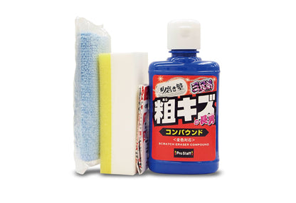 日本Prostaff粗研磨刮痕去除劑，3微米研磨粒子有效處理車身擦傷與刮痕。含光澤保護成分。100ml，Project-Auto提供香港免運費服務。