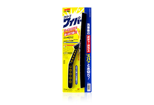 日本Soft99洗車用雨刮片，香港現貨發售。可伸縮手柄設計，輕鬆清潔大型車輛車頂與擋風玻璃殘水。輕輕一刮即迅速清除洗車後或雨後水滴，不傷車身表面。使用時橡膠部位輕觸車身或玻璃，以撫摸感覺撥掉水滴。請勿在乾燥表面使用，避免過度用力。Project-Auto香港汽車用品網店，滿HK$168免運費。