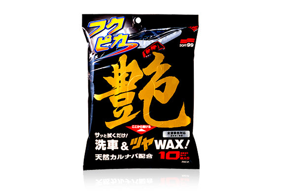 Soft99 Fukupika Fukupika Gloss 鏡面拋光布 免水車蠟布 濕式車蠟布 車用光澤布 日本製汽車護理 日本車蠟布 汽車快速護理 免水清潔 免沖水 免擦拭 一擦即亮 清潔拋光保護 三合一車蠟 去水垢 去水漬 去除水垢 去除水漬 去除雨漬 清潔雨漬 去除輕微刮痕 修復刮痕 去除細紋 修復細紋 車漆修復 玻璃清潔