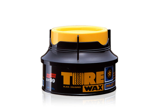 Soft99 Tire Black Wax 輪胎美化蠟 輪胎黑蠟 輪胎固蠟 固體輪胎蠟 輪胎保護蠟 輪胎上光蠟 輪胎美容蠟 輪胎保養蠟 輪胎護理 輪胎保養 輪胎美容 汽車輪胎護理 碳黑顏料 超細碳黑 黑色顏料 還原輪胎黑度 恢復輪胎黑色 修復輪胎褪色 修復輪胎白化 輪胎增黑 輪胎潤黑 自然黑澤 啞光效果 啞光黑 霧面光澤 消光效果 原廠質感 OEM風格 低調光澤 高雅光澤 緞面光澤 自然光澤 不油亮 非光澤型 不含光澤劑