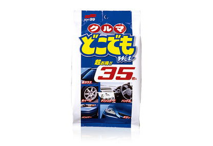 Soft99 多功能清潔濕巾 車內清潔濕巾 汽車內裝清潔 儀表板清潔 方向盤清潔 座椅清潔 車內除菌 車內消臭 除菌消臭濕巾 抗菌濕巾 防霉濕巾 車內灰塵清潔 手印清潔 油污清潔 香煙焦油清除 不織布濕巾 網狀濕巾 強力吸著 大容量濕巾 35片裝 抽取式濕巾 免水清潔 即抽即用 車內常備 車廂清潔 汽車內裝護理 汽車美容